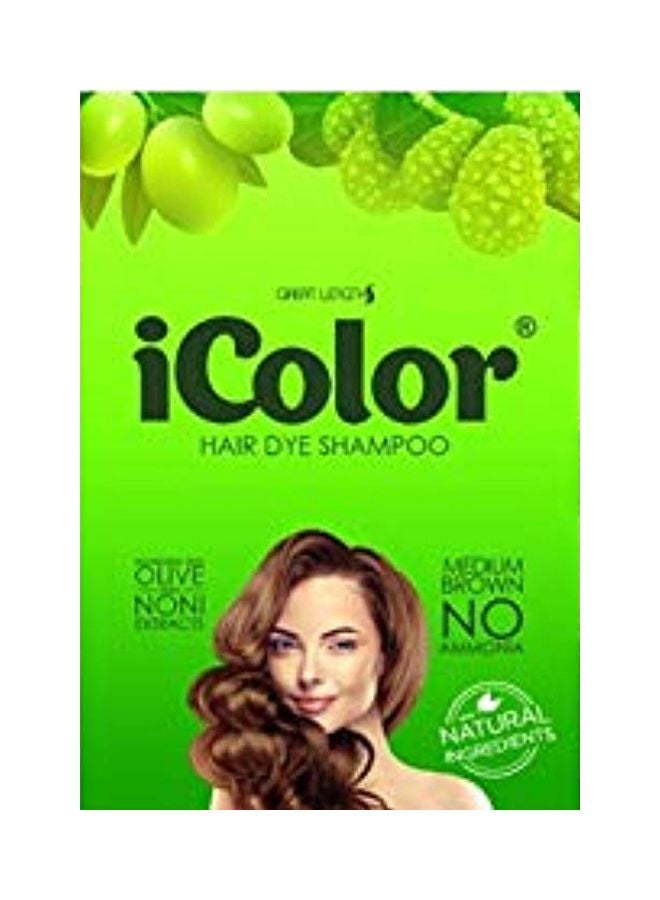 ICOLOR - Hair Dye Shampoo Medium Brown 25ml - Image 1