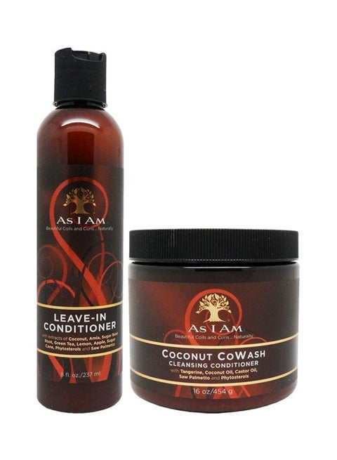 Leave-In-Conditioner And Coconut Cowash Cleansing Conditioner Set