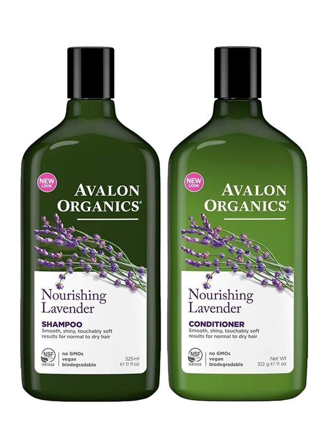 Avalon Organics 2-Piece Natural Lavender Nourishing Shampoo And Conditioner Set
