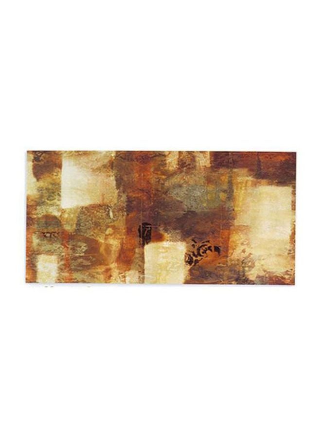 Decorative Wall Painting With Frame Brown/Beige/White 120x40cm