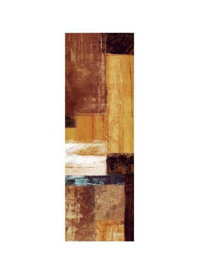 بوستر جداري للتزيين مع إطار بني/بيج 13x45سم