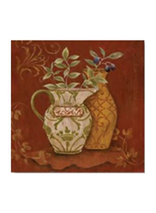 فوتو بلوك لوحة فنية لديكور الحائط بني/بيج/أخضر 30x30سم