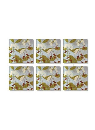 6-Piece Coaster Set Green/White/Red 9x9cm - v1566039425/N29123062A_1