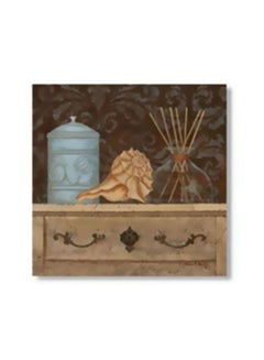 Decorative Wall Art With Frame Brown/Beige/Blue 20x20cm