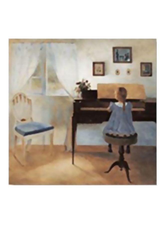 PHOTOBLOCK Decorative Wall Painting With Frame White/Beige 24x24cm