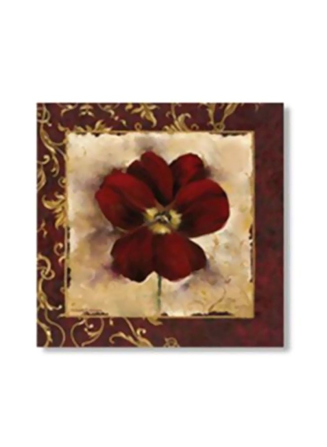 Decorative Wall Poster With Frame Beige/Brown 34x34cm