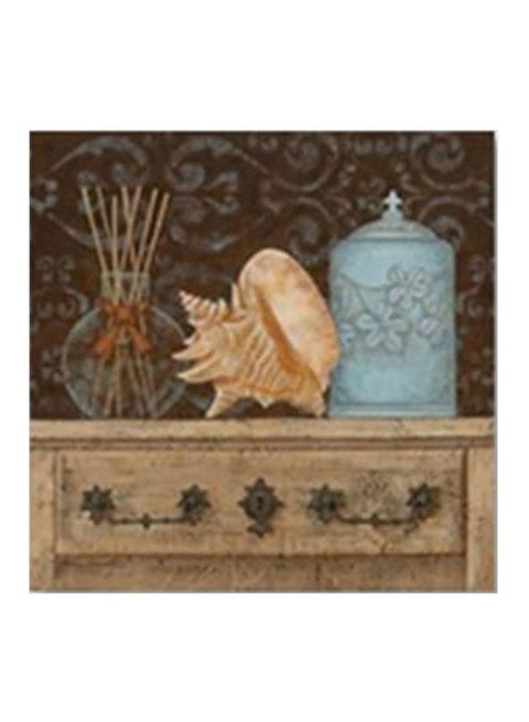 Decorative Wall Art With Frame Beige/Brown 24x24cm