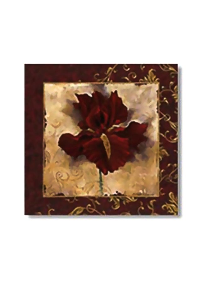 Decorative Wall Poster With Frame Brown/Beige 34x34cm