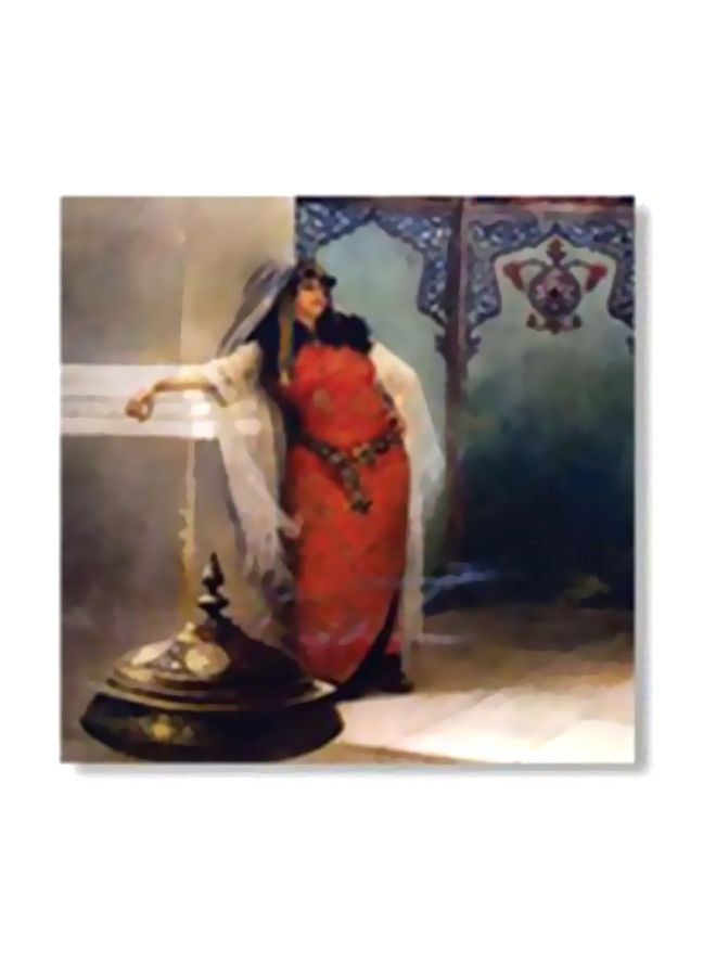 حامل أكواب شاي بتصميم مطبوع أحمر/ أسود/ أزرق 24x24سم