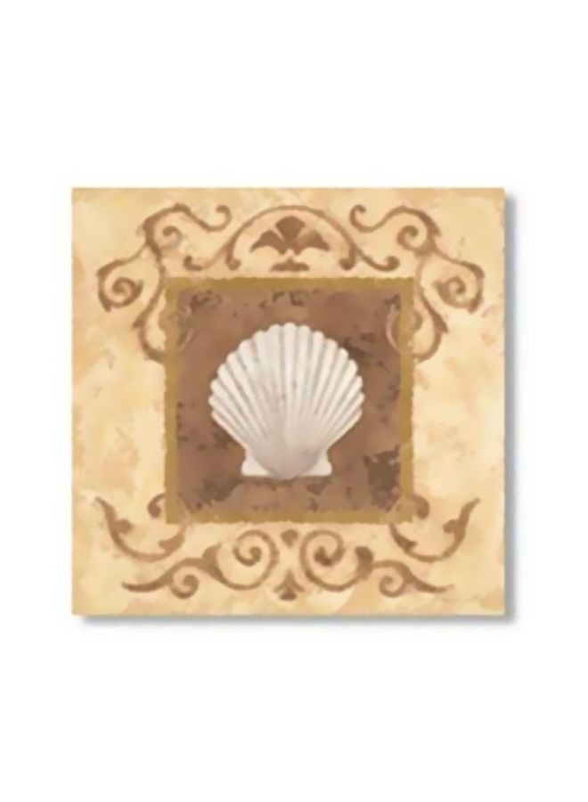 Decorative Wall Art With Frame Beige/Brown 24x24cm