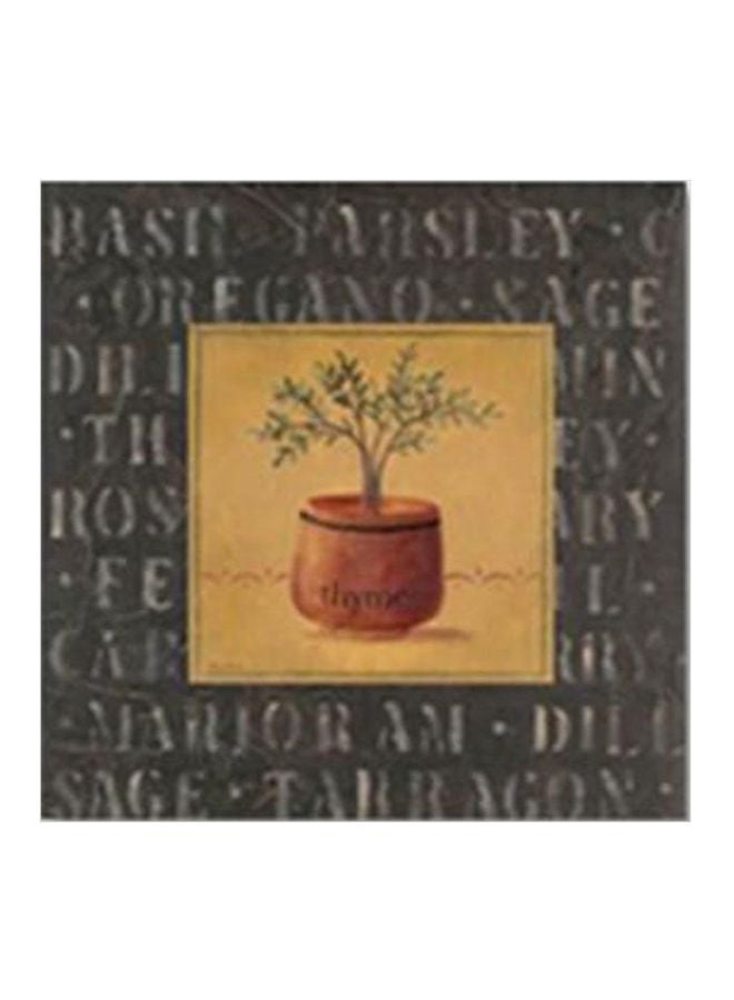 Decorative Wall Poster With Frame Black/Brown 34x34cm