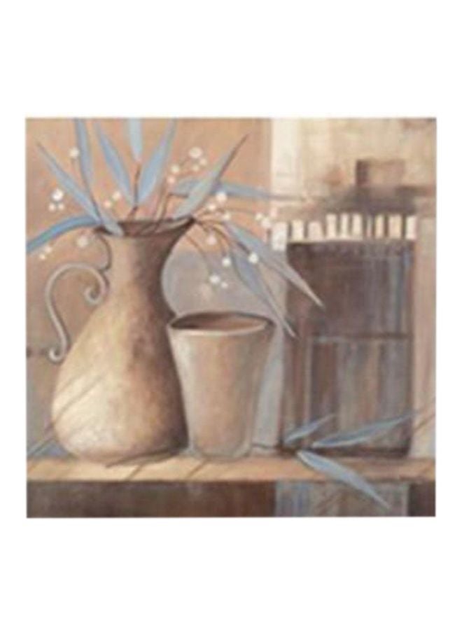 Decorative Wall Art With Frame Brown/Beige/Blue 34x34cm