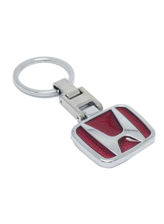 Key Chain With Honda Logo Silver/Red