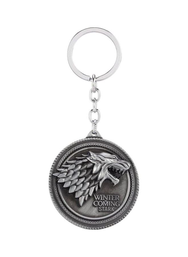 Generic - Game Of Thrones House Stark Design Keychain Silver - Image 1