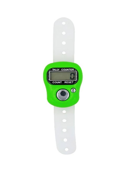 Electronic Digital Knitting Tally Counter Green/White 3.4x2.7x1.3cm