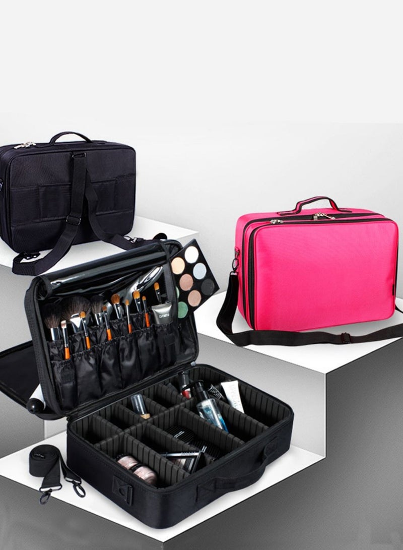 حقيبة مكياج متعددة الاستعمالات ذات سعة كبيرة أسود - Image 2