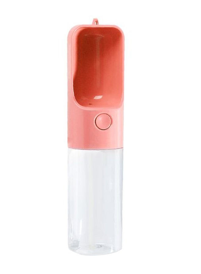 Generic Portable Accompanying Pet Water Bottle Pink/Clear 40ml 
