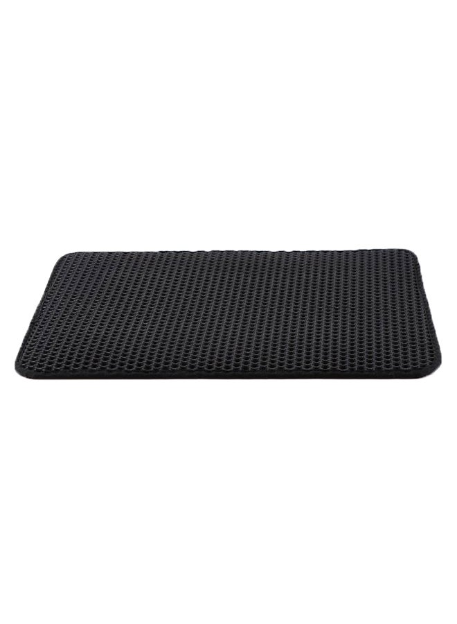 Double Layer Cat Litter Trapping Mat Black