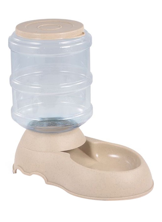 Generic Automatic Gravity Pet Food And Water Feeder Beige/Clear 
