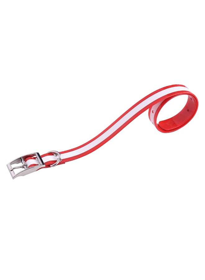Generic Adjustable Pet Collar Strap Red/White 10.0x8.5x3.3cm 