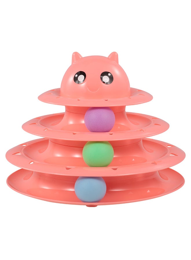 مجموعة لعبة برج مسارات من 3 طبقات وردي 25.0x25.0x7Ø³Ù†ØªÙŠÙ…ØªØ±