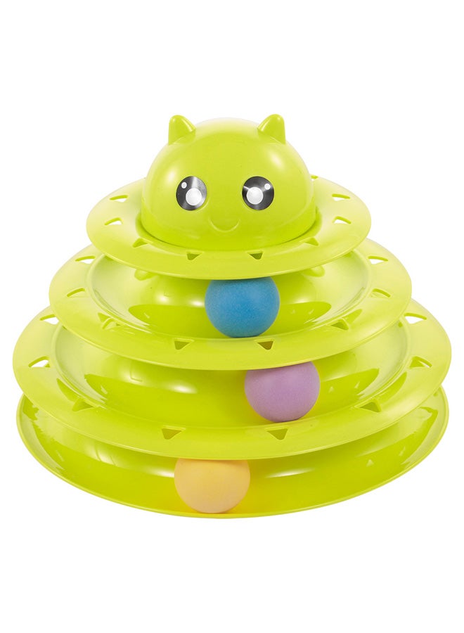 مجموعة لعبة برج مسارات من 3 طبقات أخضر 25.0x25.0x7سم