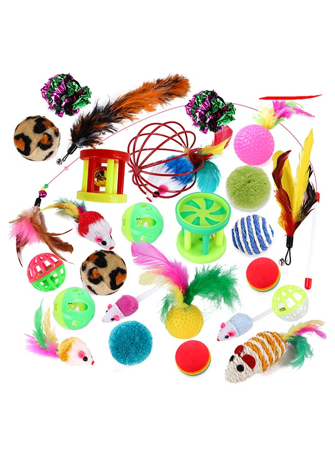 26-Piece Variety Kitty Interactive Toy Multicolour 25.0x15.0x8cm