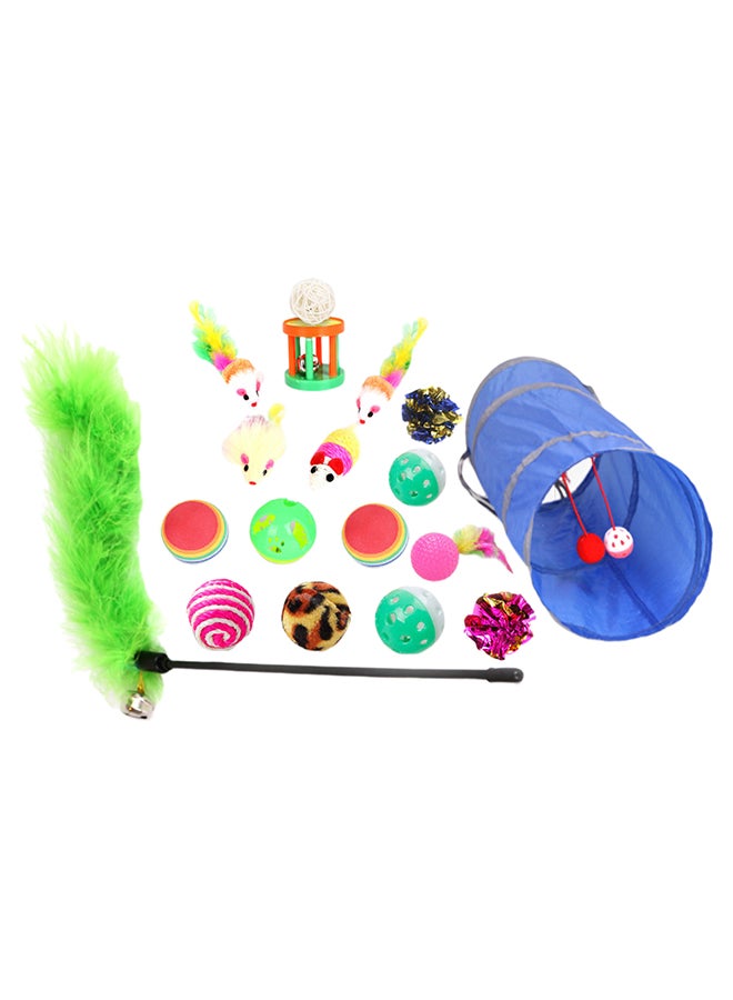 20-Piece Variety Kitty Interactive Toy Multicolour 25.0x15.0x8centimeter