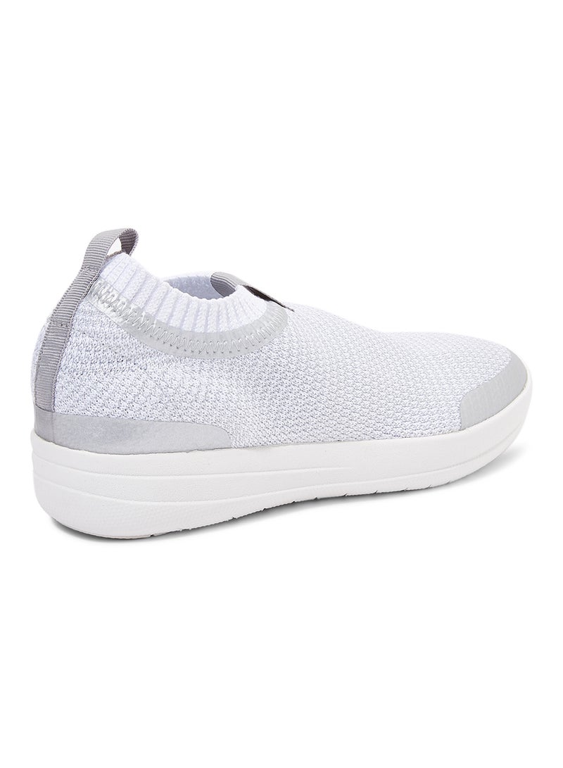 FitFlop Uberknit Slip-On Sneakers Metallic Silver/Urban White  - Image 2