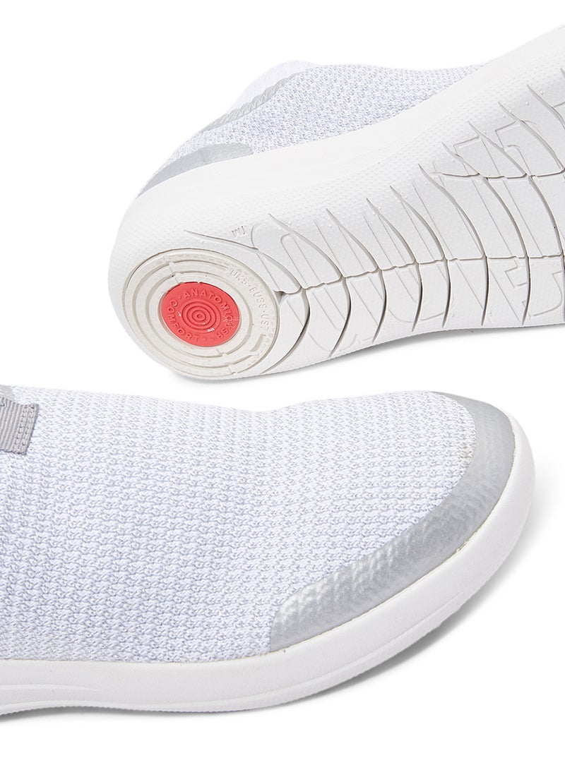 FitFlop Uberknit Slip-On Sneakers Metallic Silver/Urban White  - Image 4