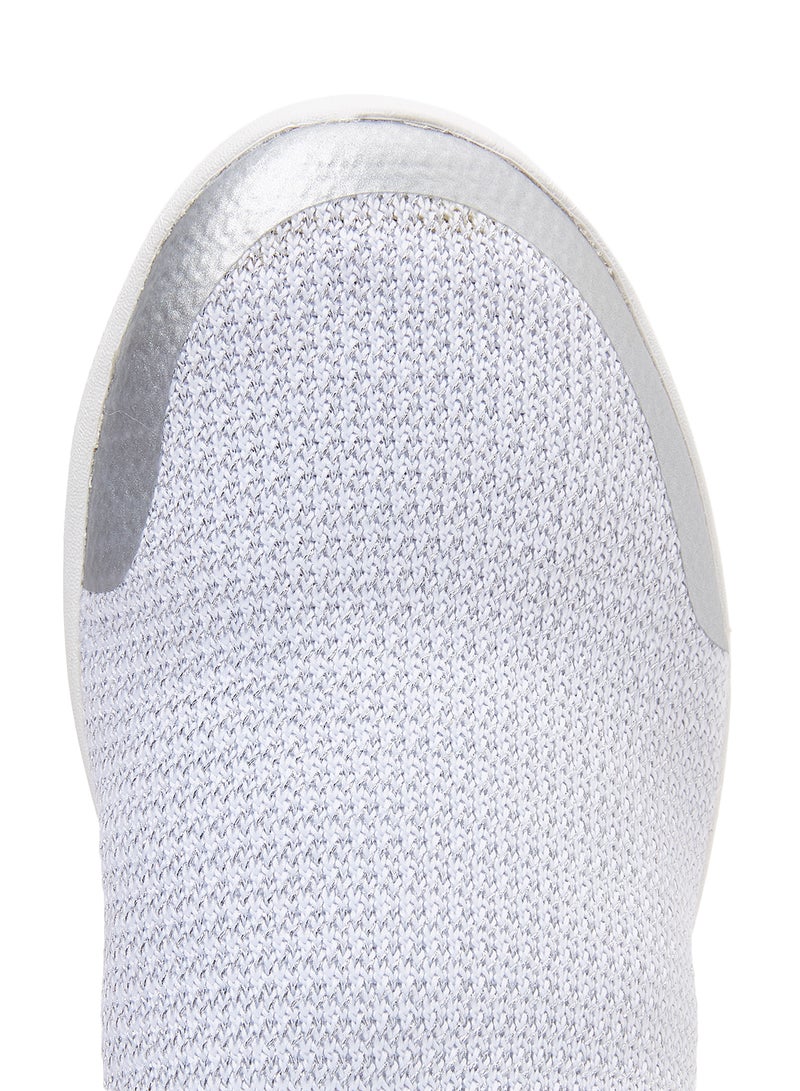 FitFlop Uberknit Slip-On Sneakers Metallic Silver/Urban White  - Image 3