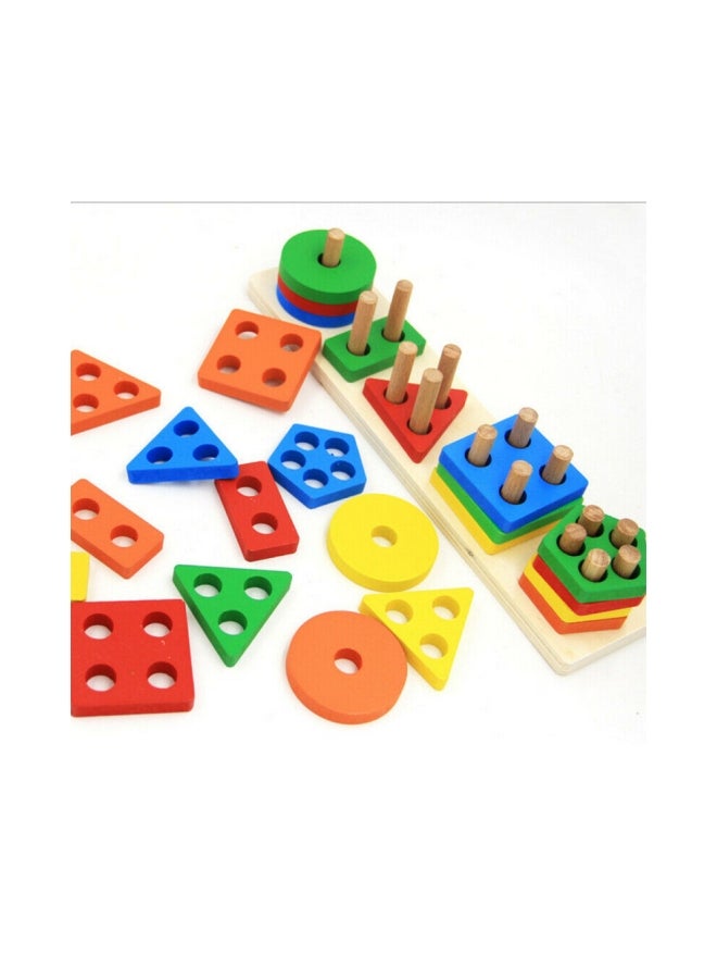 إيهوم طقم ألعاب تعليمية لتصنيف الأشكال الهندسية طراز FSH-27 - Image 3