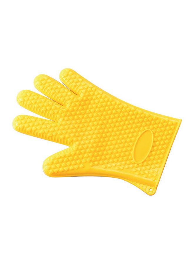 Temperature Resistant Silicone Gloves Yellow 27cm 