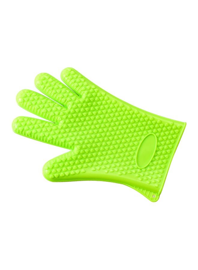 Temperature Resistant Silicone Gloves Bright Green 27cm 