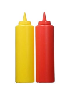 AS SEEN ON TV Set of 2 Ketchup And Mustard Bottles Red/Yellow 220ml 