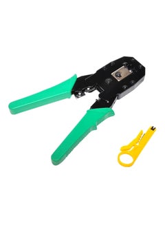 XbotMax RJ45 And RJ11 Wire Cable Crimper Green/Black/Yellow 20cm  - Image 1