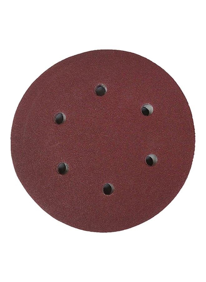100-Piece Hook Loop Sandpaper With 8 Hole Sand Pad Set Dark Red  - Image 1