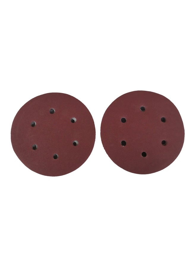 100-Piece Hook Loop Sandpaper With 8 Hole Sand Pad Set Dark Red  - Image 5