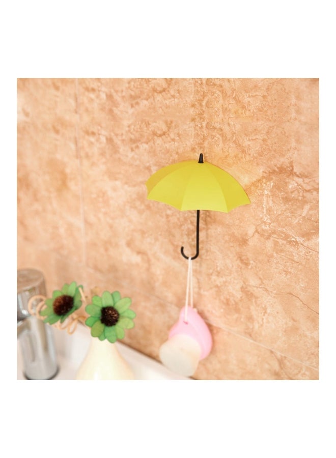 3-Piece Plastic Umbrella Shaped Wall Hook Red/Orange/Yellow  - Image 3