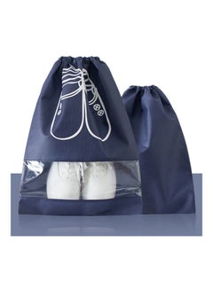 Generic Dustproof Shoe Storage Bag Blue/White/Clear  - Image 2