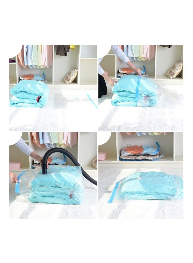 كيس تخزين قابل للضغط والتكديس والتفريغ من الهواء شفاف/أزرق - Image 2