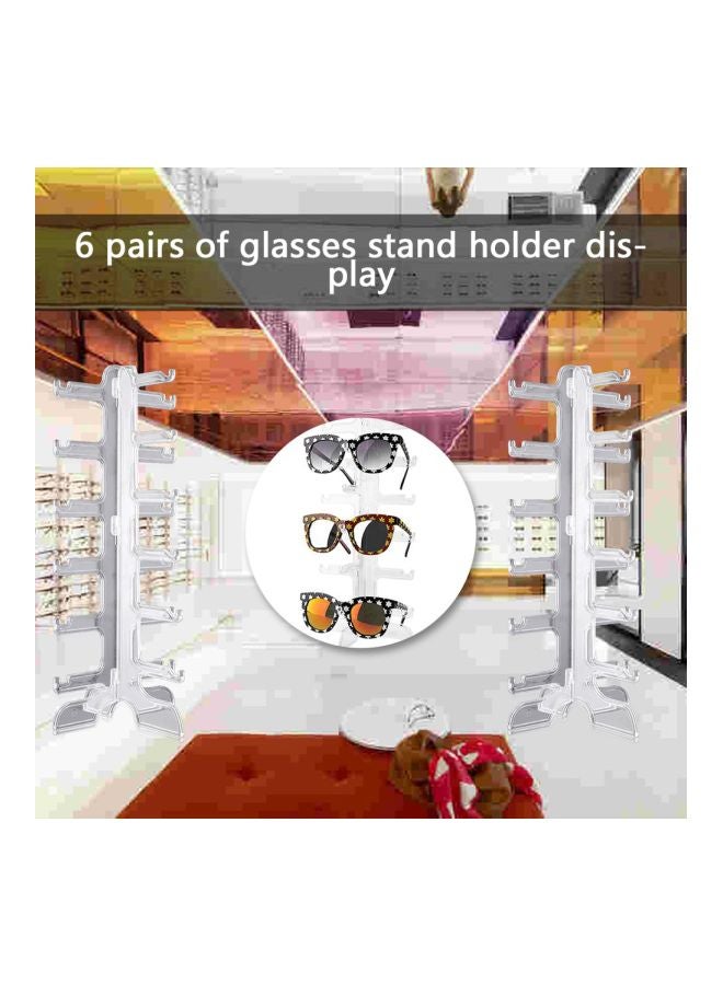 6-Grid Eyeglass Frame Holder Clear 36x16x15cm  - Image 3