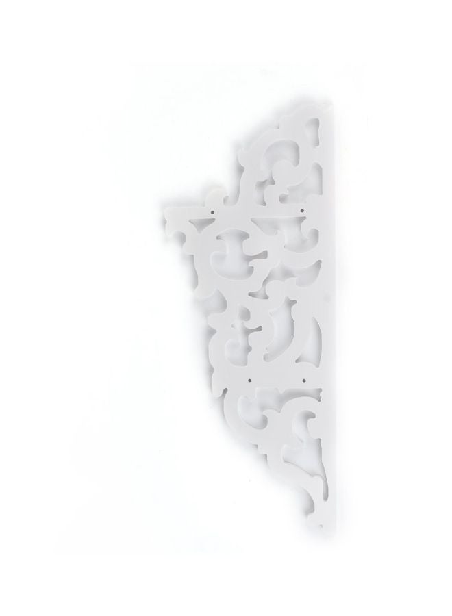 رف حائط منحوت من الخشب أبيض 45.5x20x3سم  - Image 3