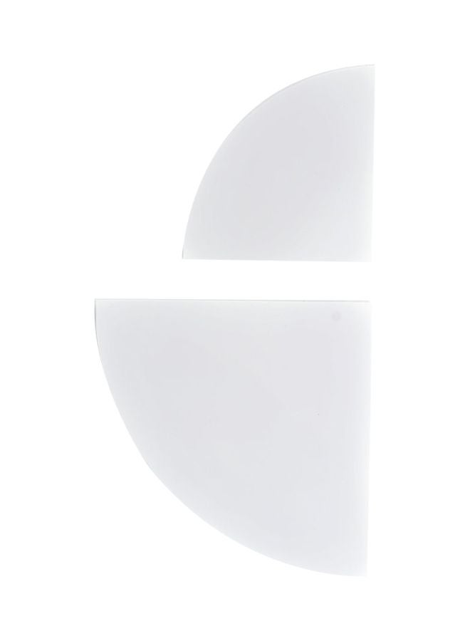 رف حائط منحوت من الخشب أبيض 45.5x20x3سم  - Image 5