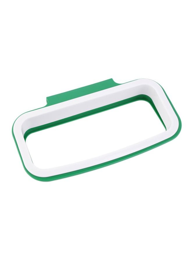 Hangable Trash Bag Bracket White/Green 22x12.5cm  - Image 1