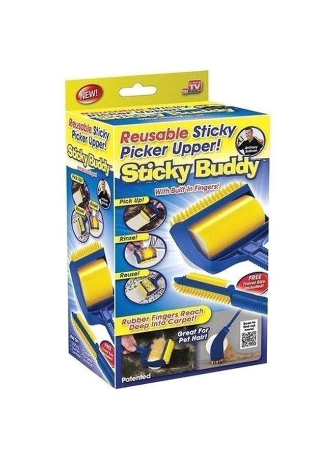 AS SEEN ON TV 2-Piece Sticky Buddy Lint Roller Blue/Yellow - Image 2