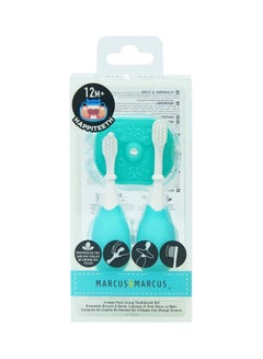 Marcus & Marcus Palm Grasp Toddler Training Toothbrush- Blue  - Image 3
