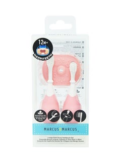 Marcus & Marcus Palm Grasp Toddler Training Toothbrush-Pink  - Image 2