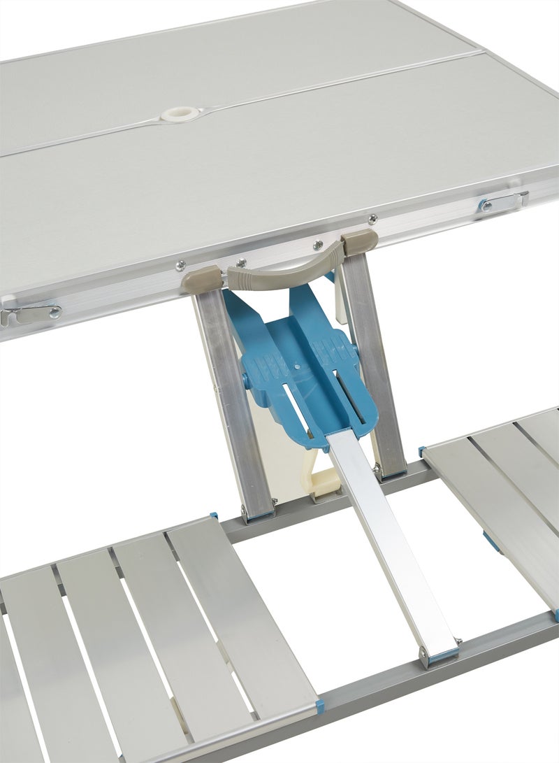 طقم من كرسي وطاولة من الألومنيوم قابلين للطي فضي 85 X 35 X 2Ø³Ù†ØªÙŠÙ…ØªØ± - Image 4