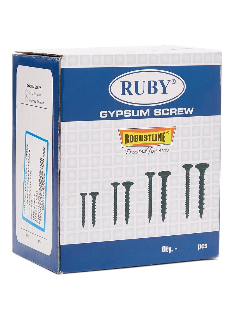 ROBUSTLINE Pack Of 450 Gypsum Fine Thread Screw Grey 2 X 6inch - Image 1